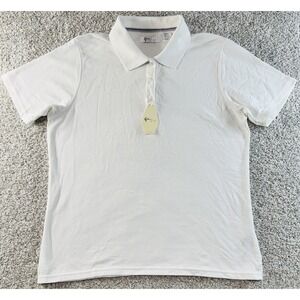 Greg Norman Polo Shirt Womens Large Freedom Performance White *BRAND NEW*